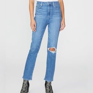 PAIGE Cindy straight leg high rise jeans